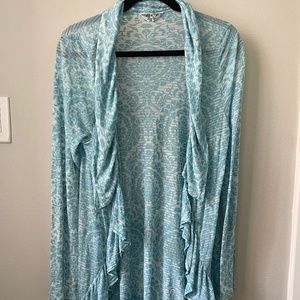 Hard Tail Boutique Shabby Chic turquoise damask print open top size large